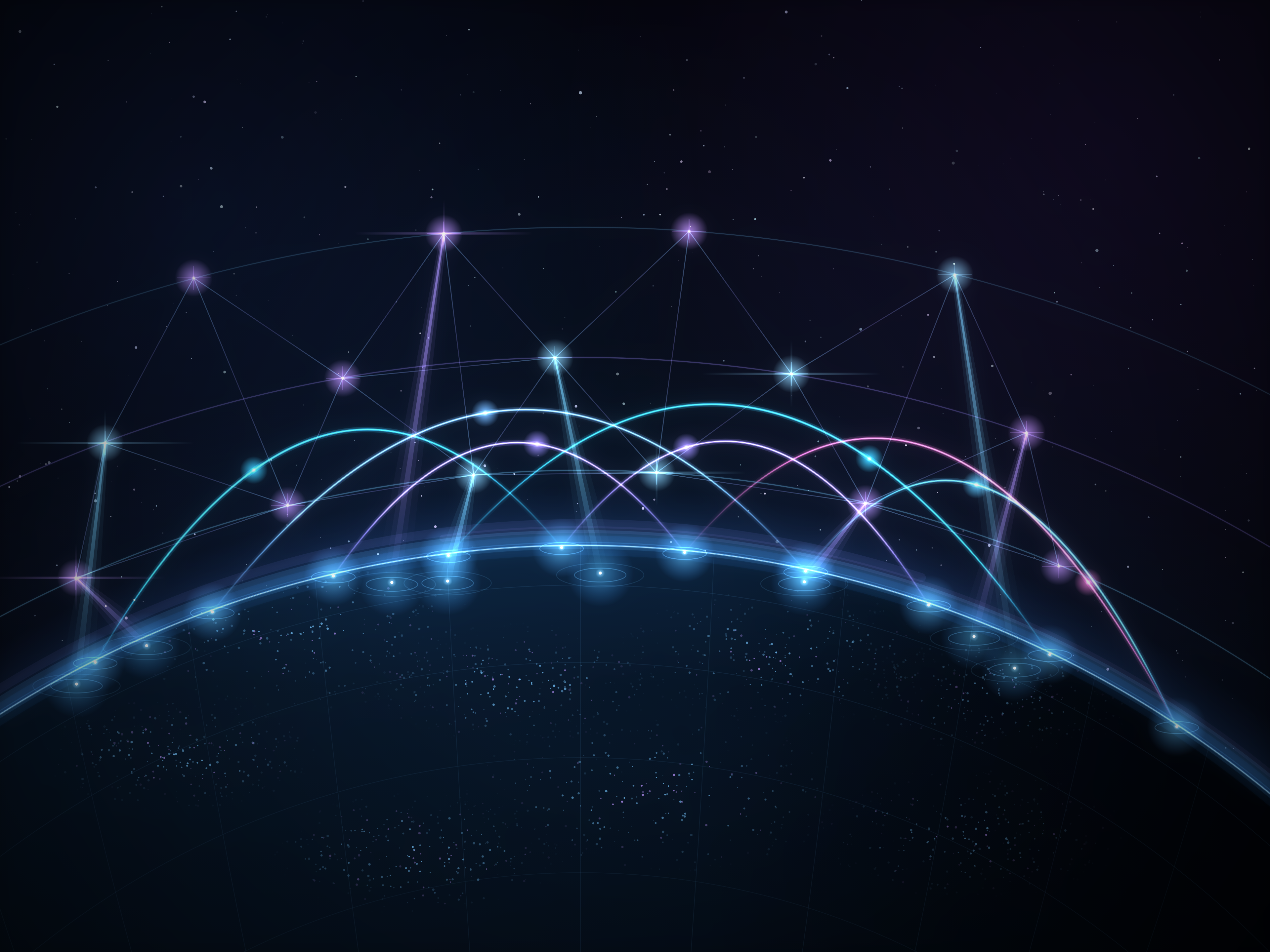 Satellite mesh with ground relays
